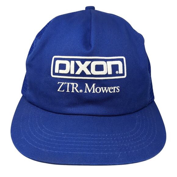 Dixon ZTR Mowers Snapback Trucker Hat Blue One Size Mesh Back K-Products - Picture 1 of 9